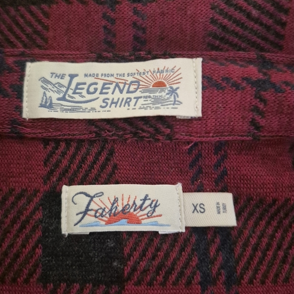 Faherty Legend Sweater Shirt Cherry Creek Plaid Size XS - Picture 12 of 15
